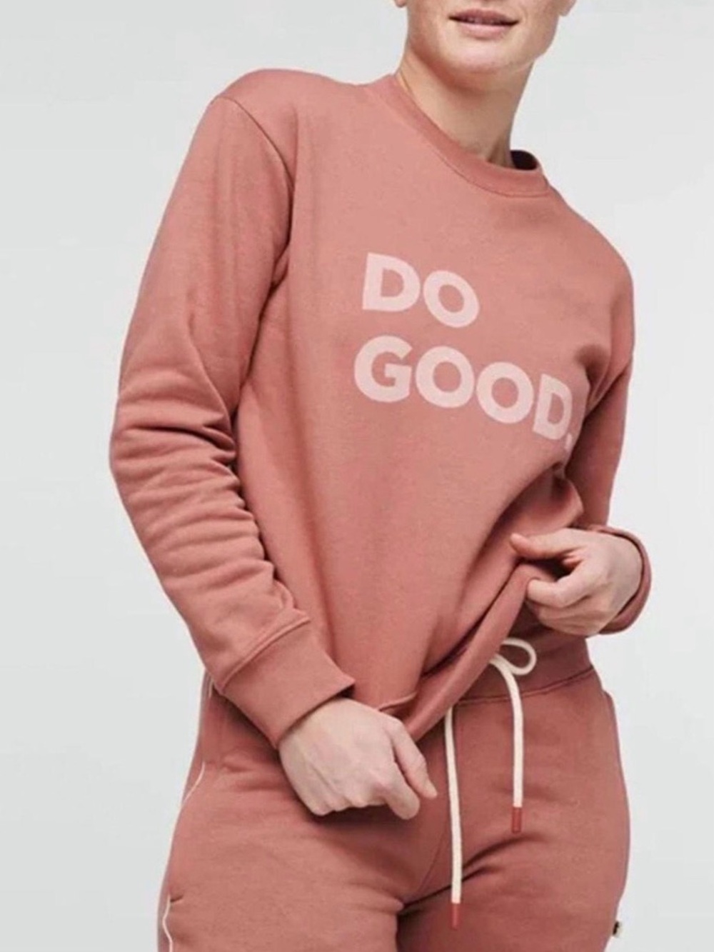 cotopaxi Dusty Rose/Coral 'DO GOOD' Crewneck Sweatshirt XS Organic Cotton